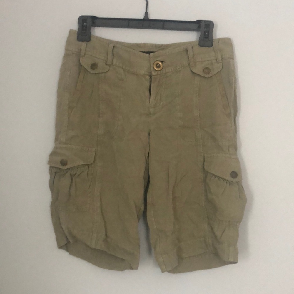 Olive green express long shorts